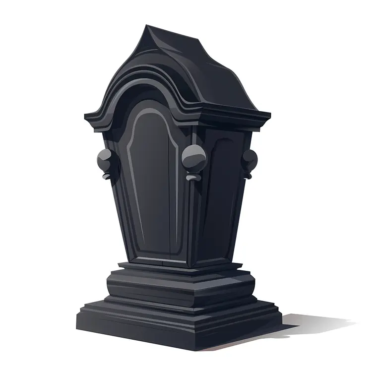 Black Tombstone Memorial