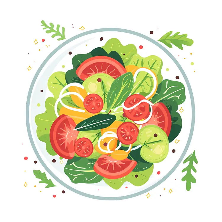 Vegetable Salad Illustration
