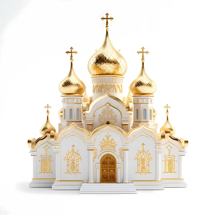 Golden Domed Church Illustration