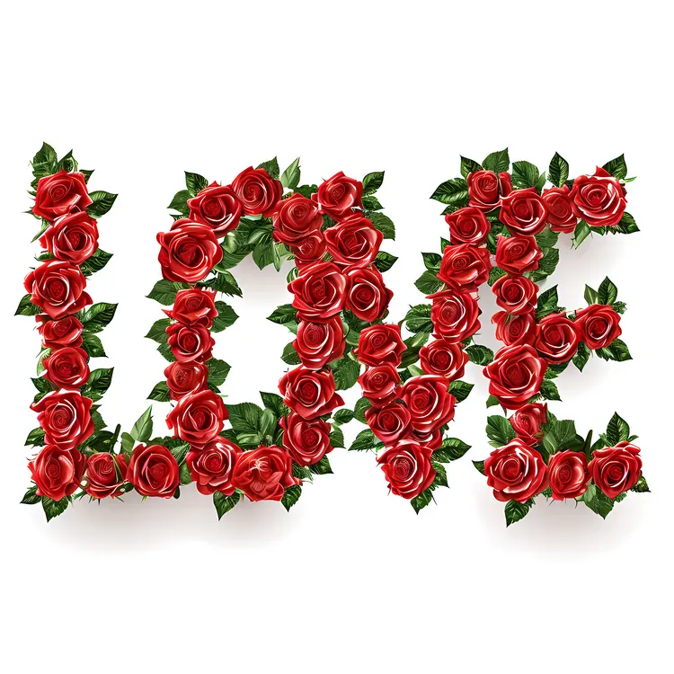 Romantic Love with Roses