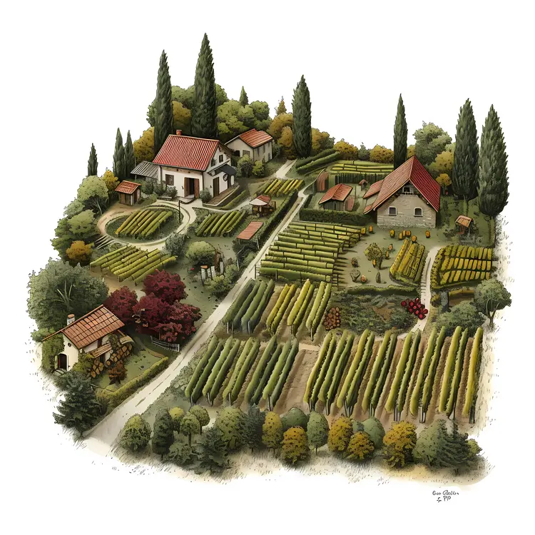 Beautiful Farm with Vineyard and Houses