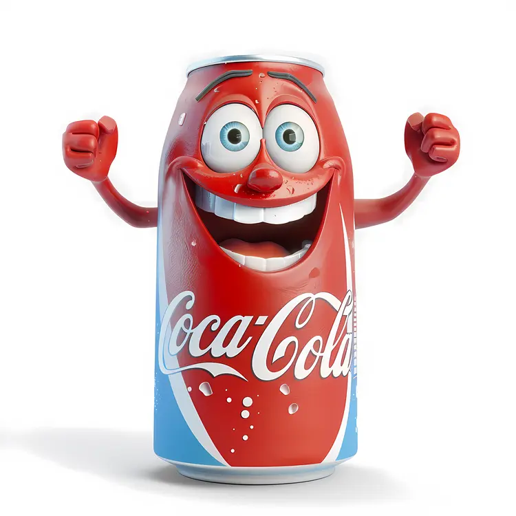 Happy Animated Coca-Cola Can