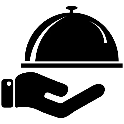 Hand Holding Serving Tray Icon