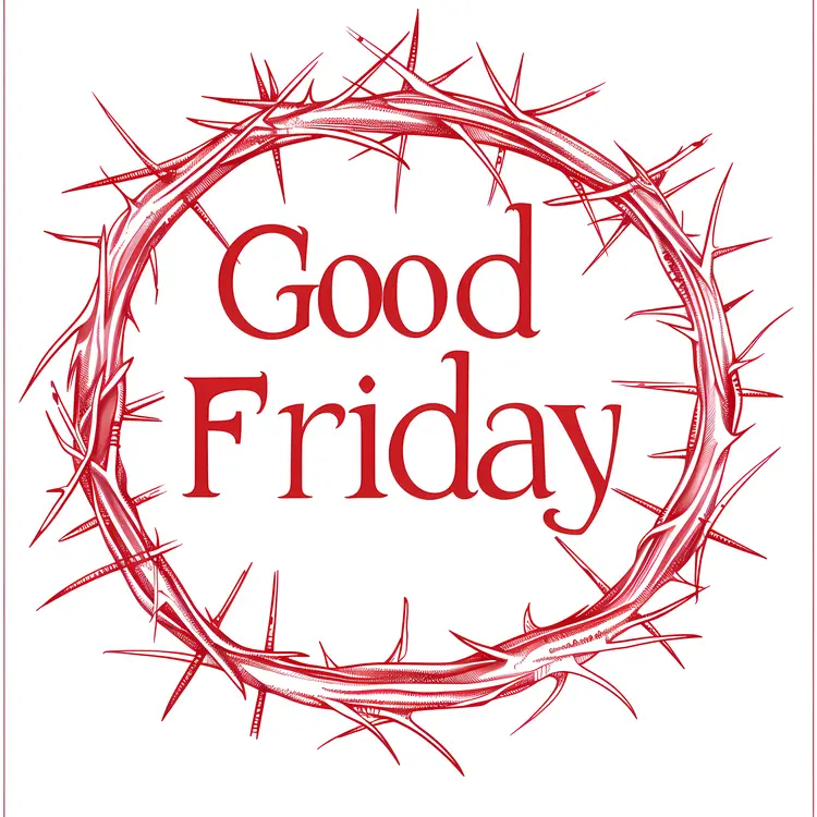 Good Friday Crown of Thorns in Red