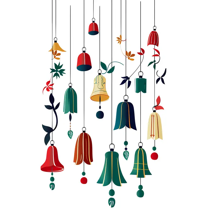 Colorful Hanging Bells for Home Decor