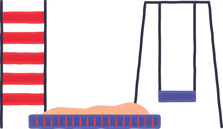 Playground with Swing and Ladder