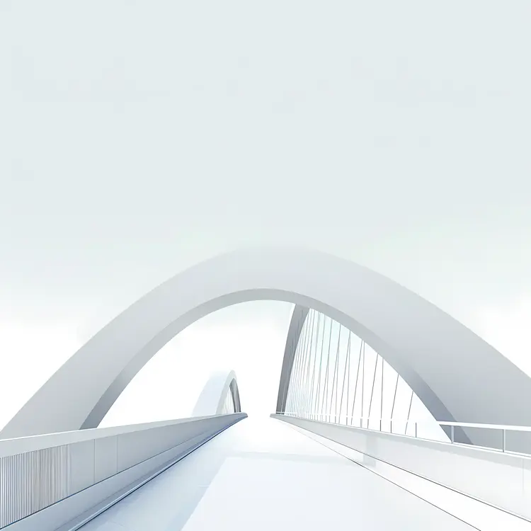 Modern Bridge with Railings
