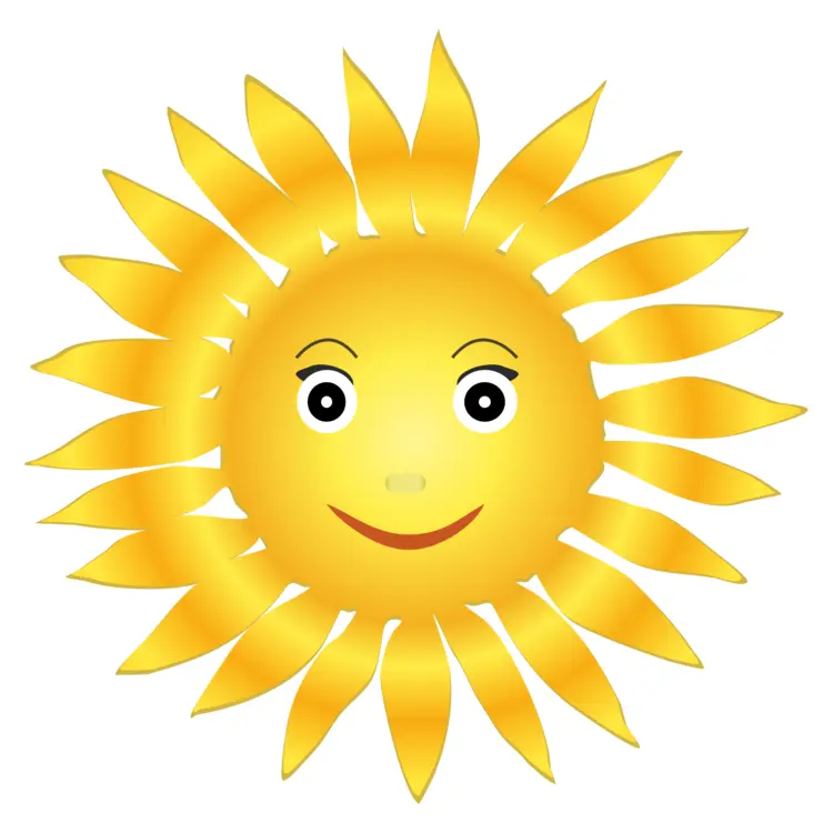 Smiling Sun Illustration