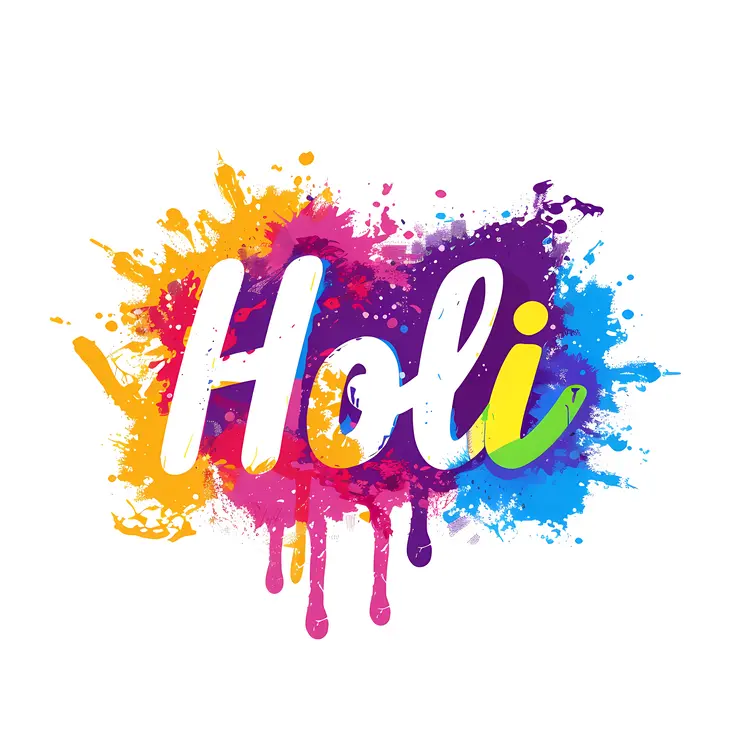Colorful Holi Festival Art