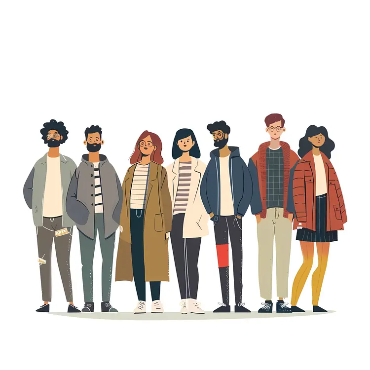 Group of People Standing Together