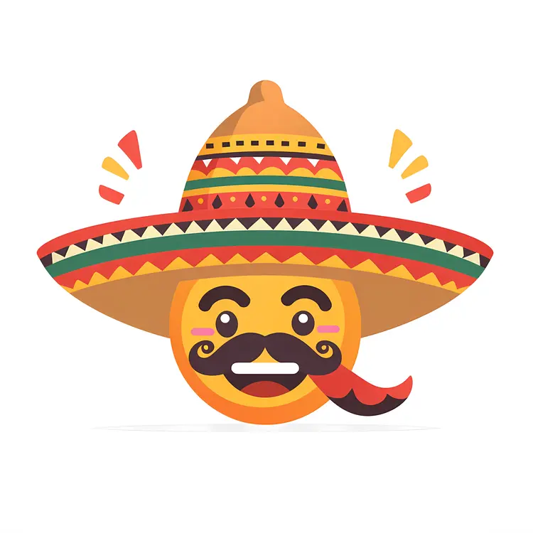 Excited Emoji with Sombrero