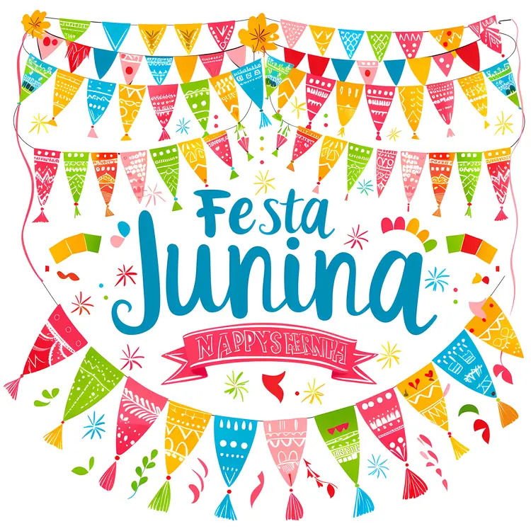Colorful Festa Junina Banner for Festive Celebrations