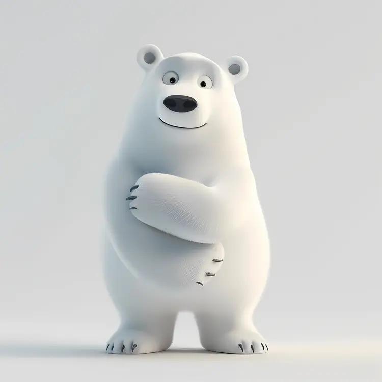 Cartoon Polar Bear Standing
