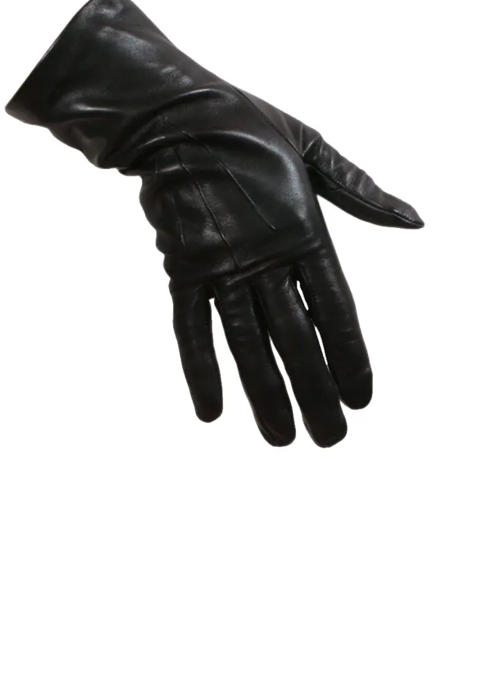 Black Leather Glove for Fashion and Protection
