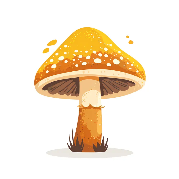 Cartoon Yellow Mushroom