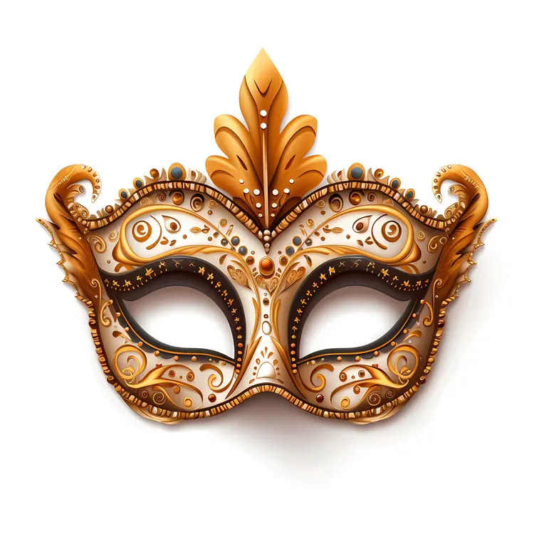 Golden decorative mask