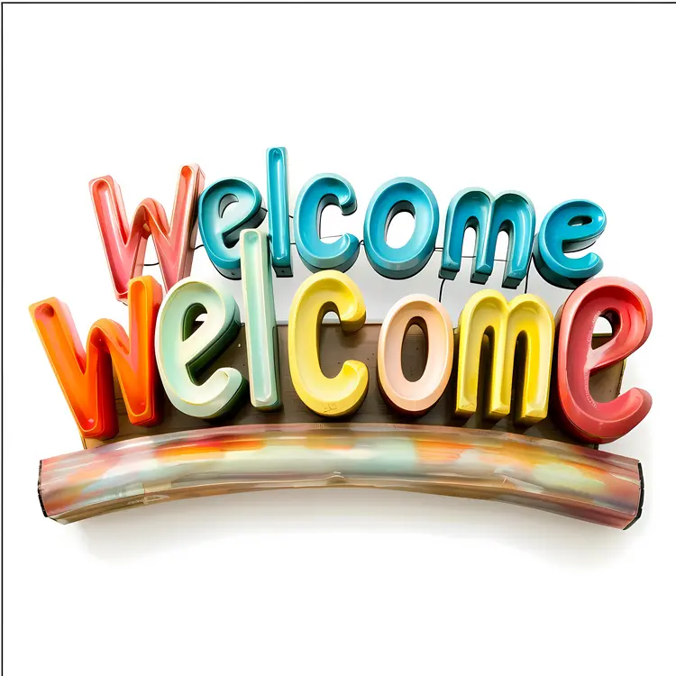 Colorful Welcome Sign