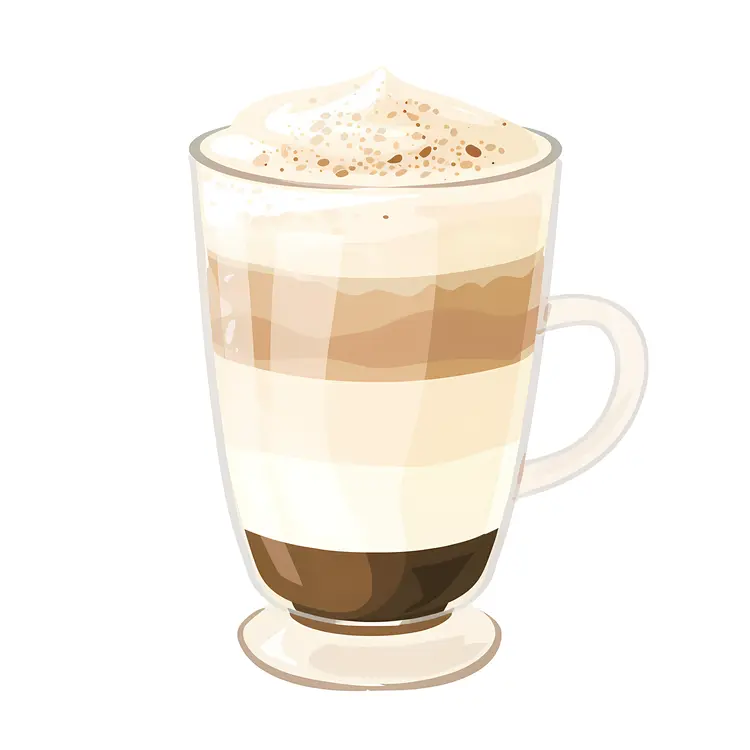 Layered Coffee in a Tall Glass