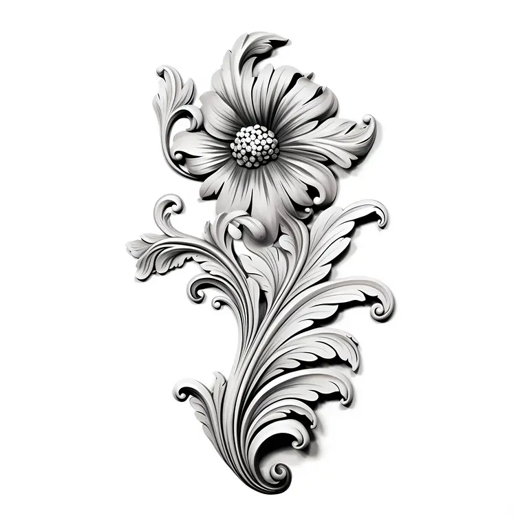 Intricate Floral Ornament Design