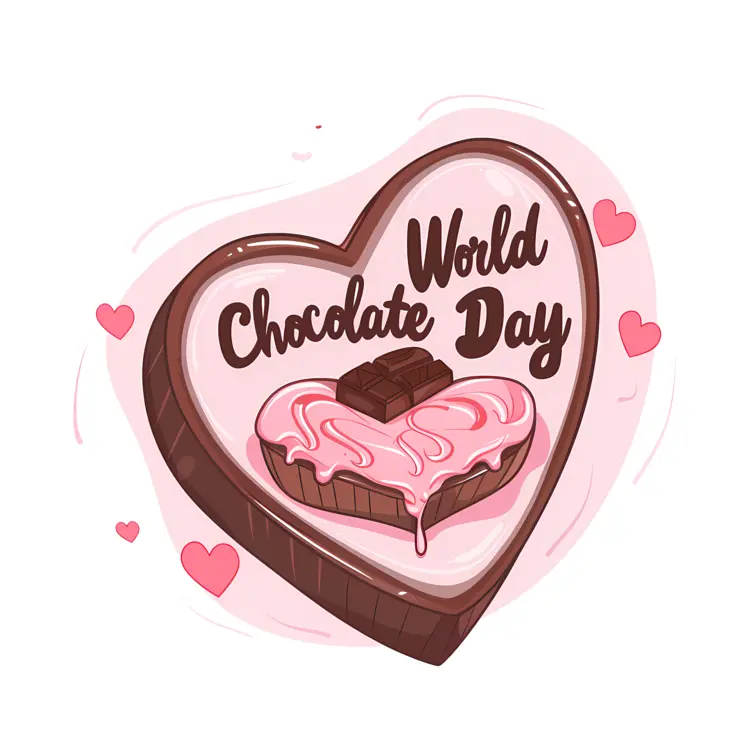 Heart-shaped Chocolate for World Chocolate Day