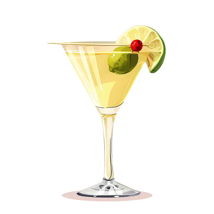 Martini with Olive and Lime