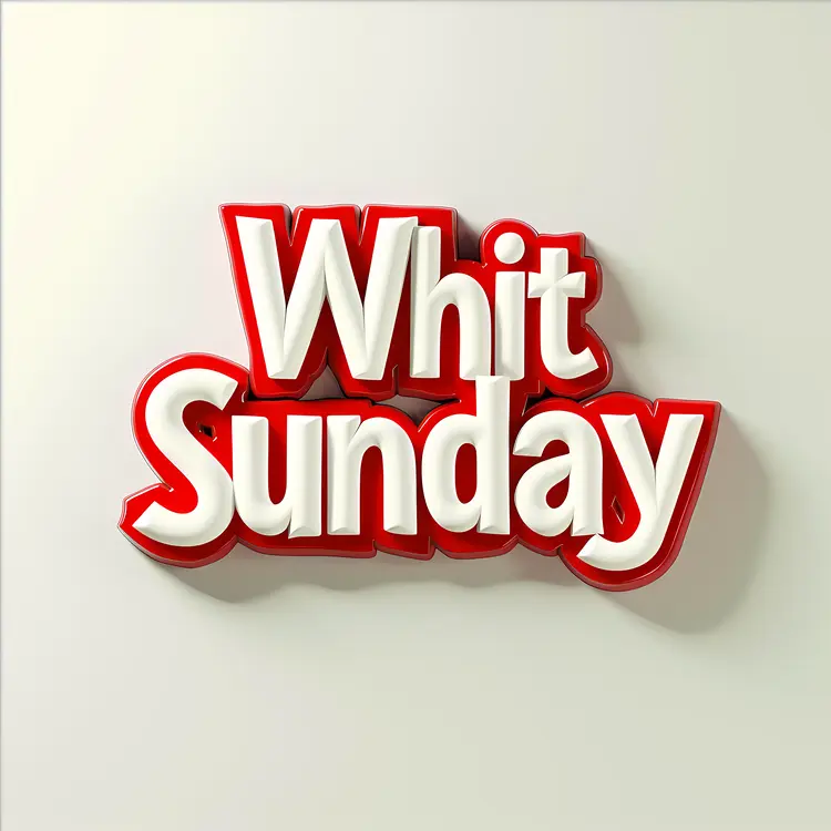 3D Whit Sunday Text