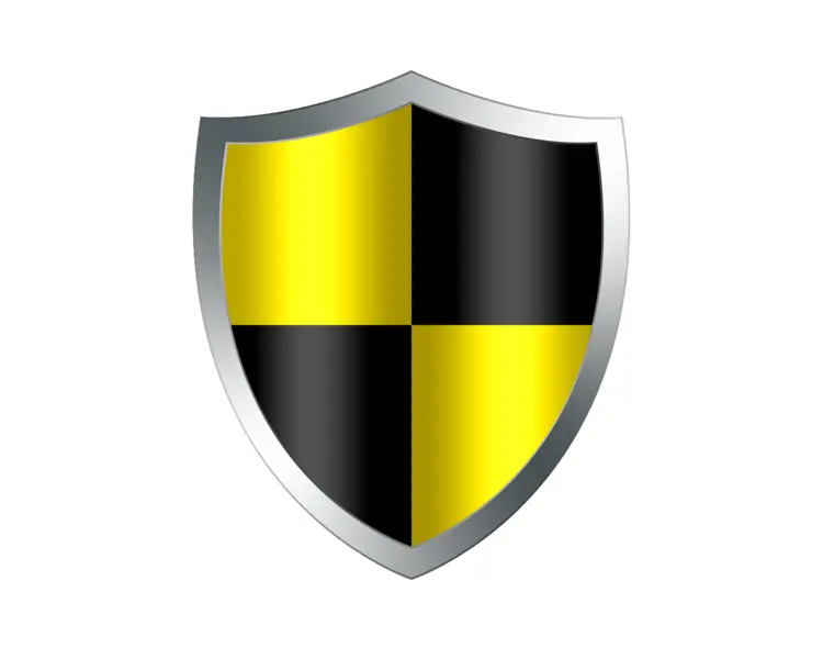 Yellow and Black Shield Emblem