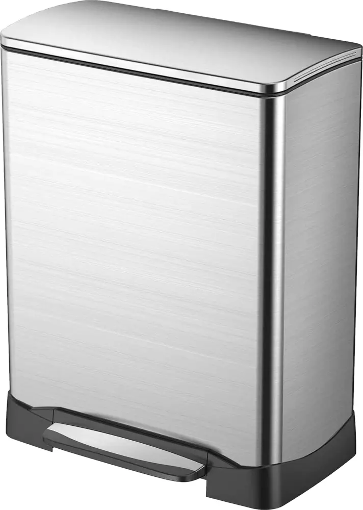 Silver Trash Can with Pedal
