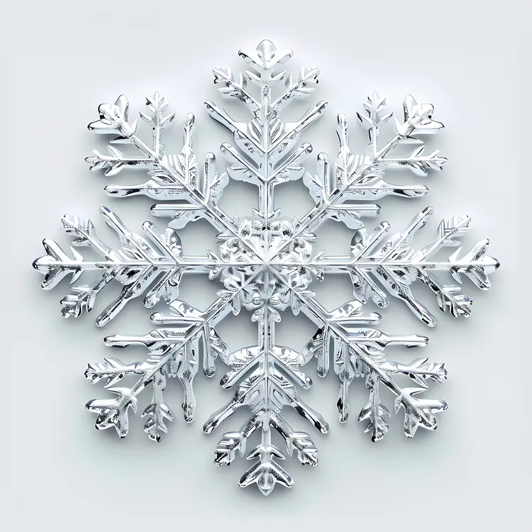 Silver Snowflake Decoration for Christmas