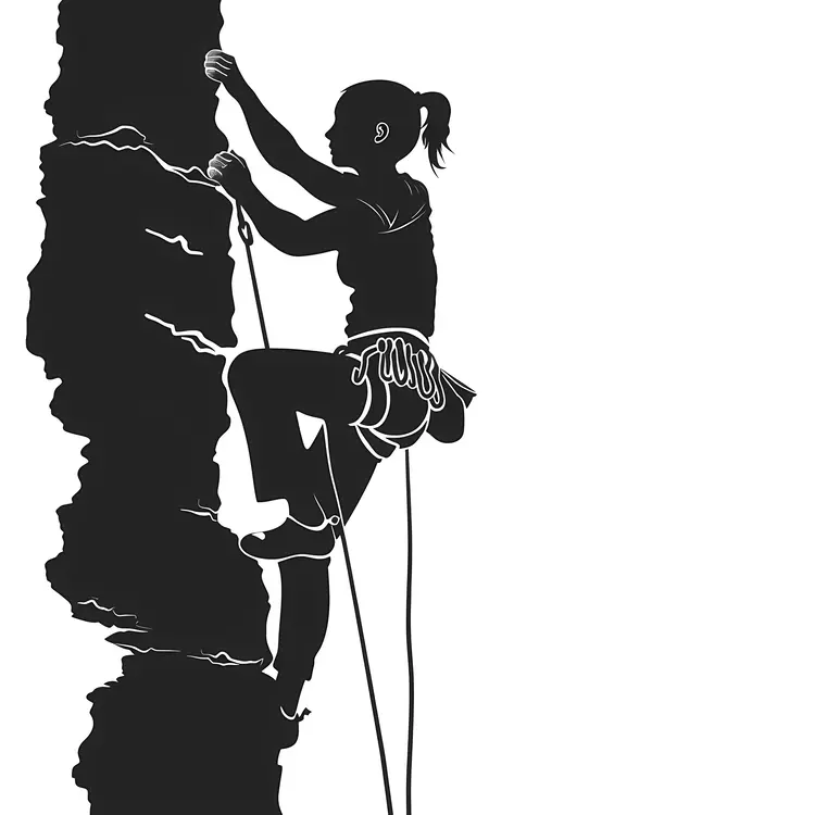 Rock Climber Silhouette