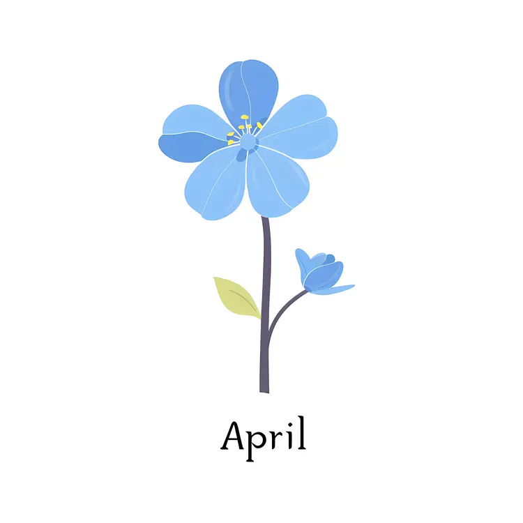 Blue Flower in April