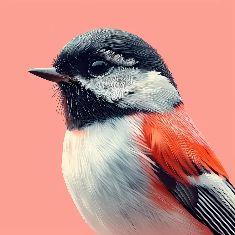 Cute Black and White Bird
