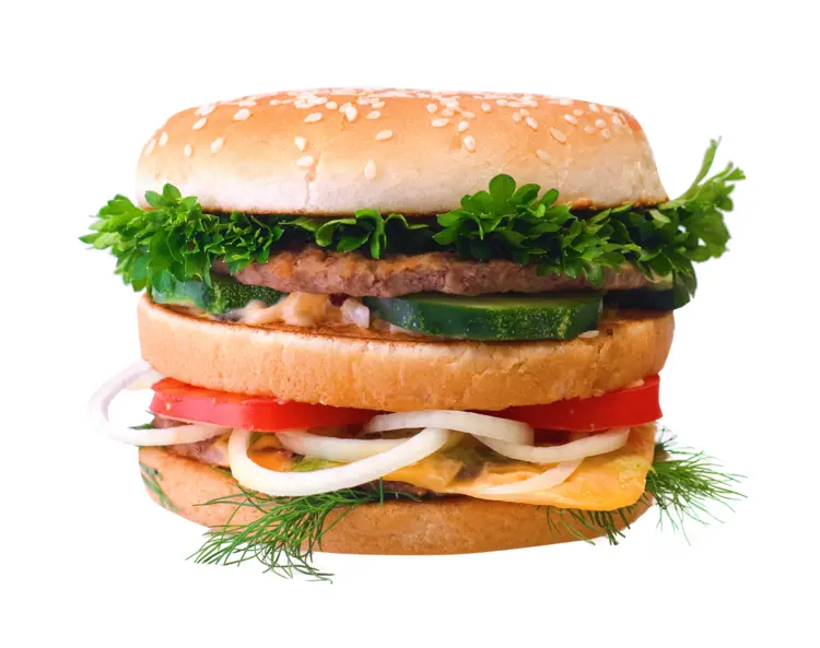 Delicious Burger with Fresh Vegetables