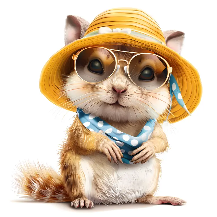 Adorable Hamster in Yellow Hat