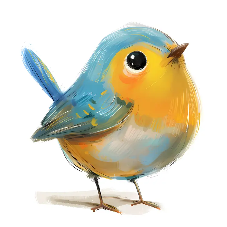 Cute Colorful Bird Illustration