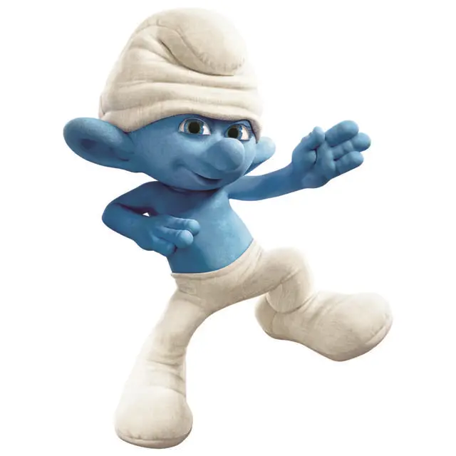 Blue Cartoon Character with White Hat