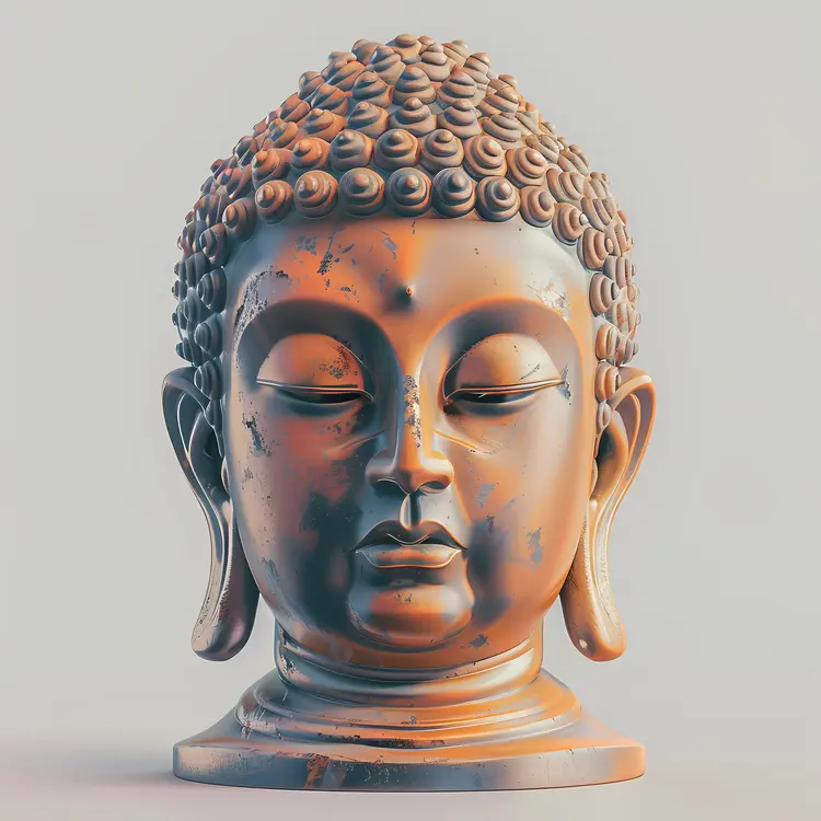 Buddha Head Sculpture