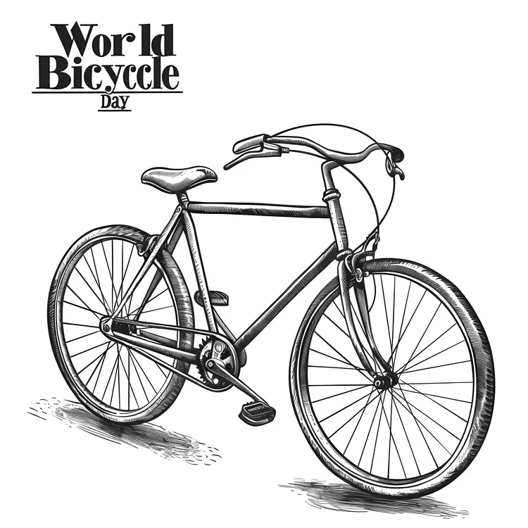 Bicycle Illustration for World Bicycle Day