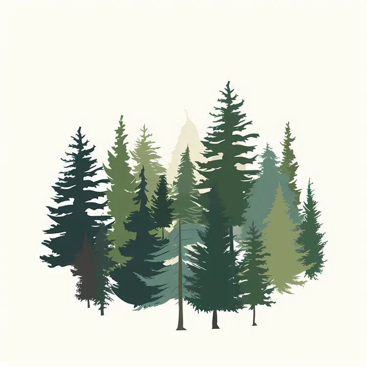 Pine Forest Illustration
