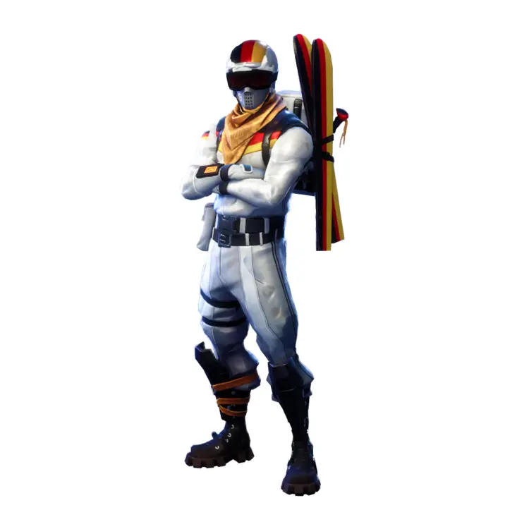 Cool Skiing Character in Winter Outfit