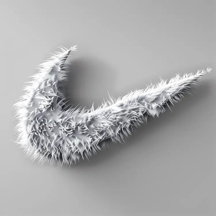 Furry White Nike Logo