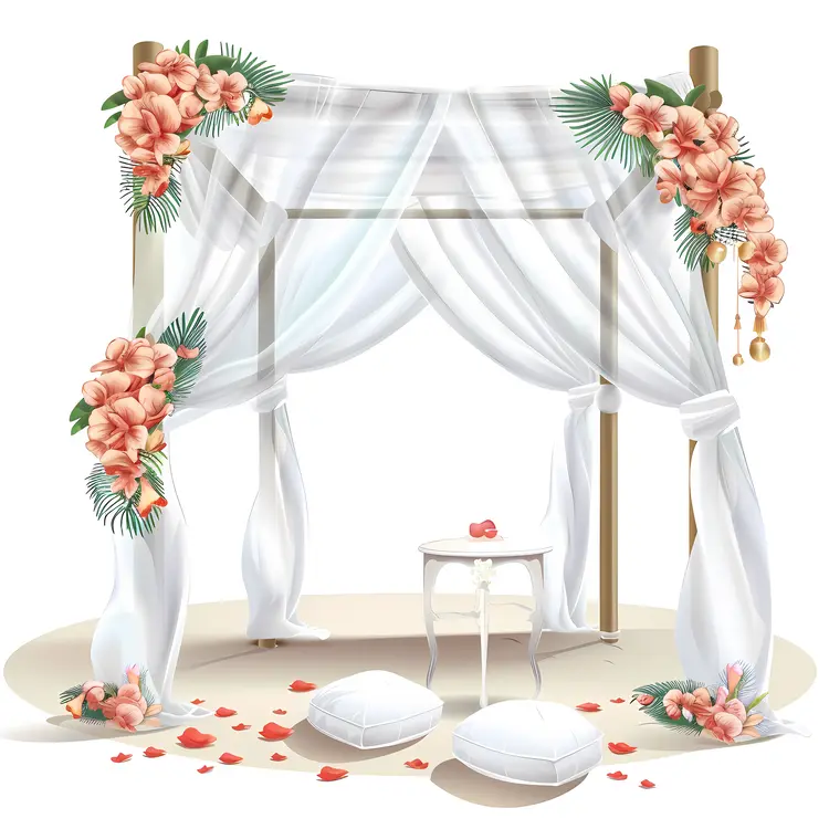 Elegant Wedding Arch with Flowers