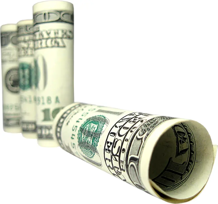 Rolled Dollar Bills