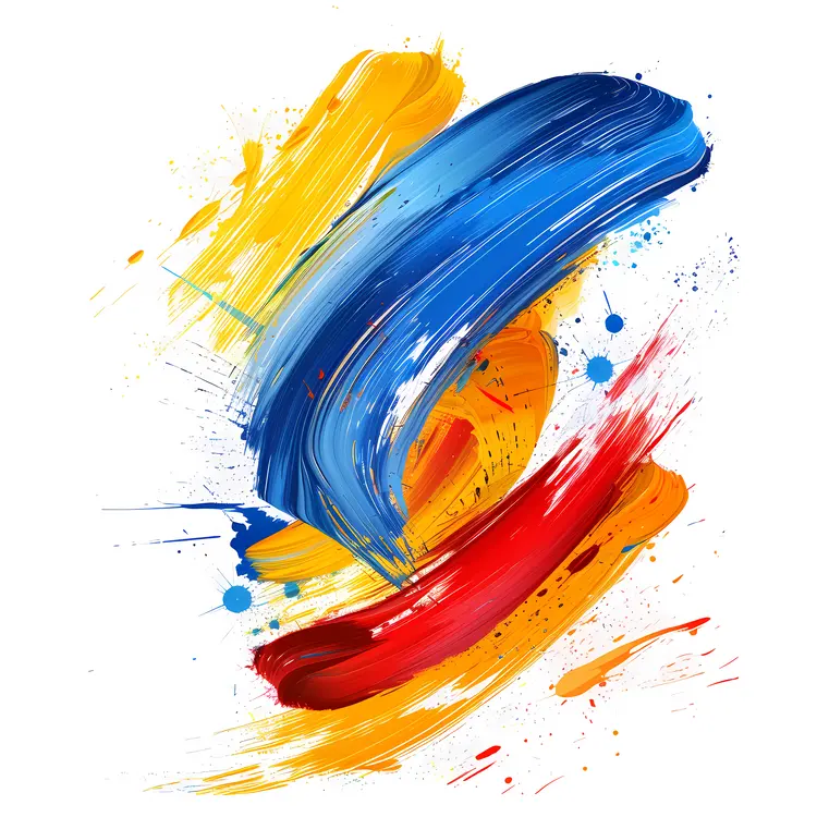 Dynamic Colorful Brush Strokes