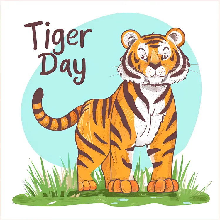 Cartoon Tiger for Tiger Day