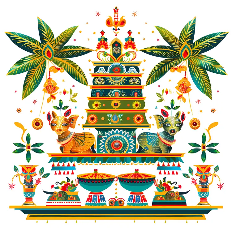 Colorful Temple Decoration