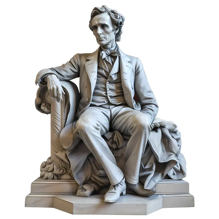 Marble Statue of Seated Man