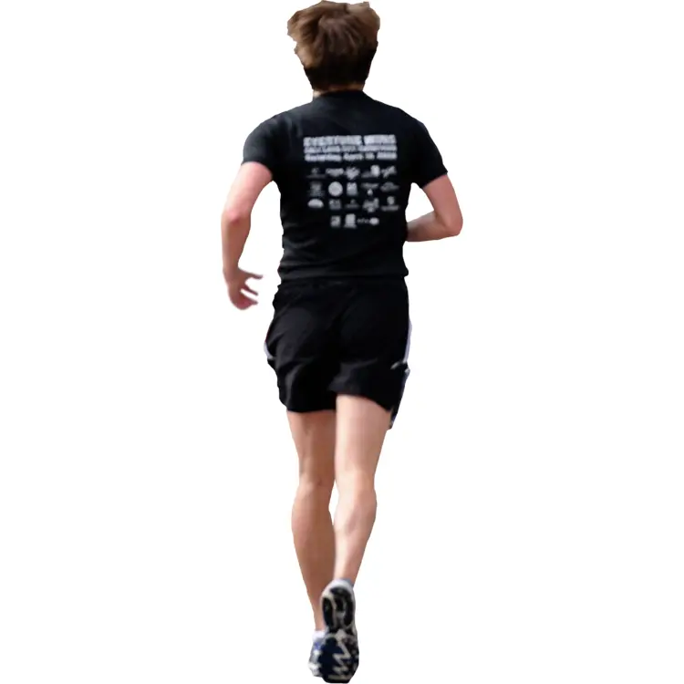 Runner in Black Outfit