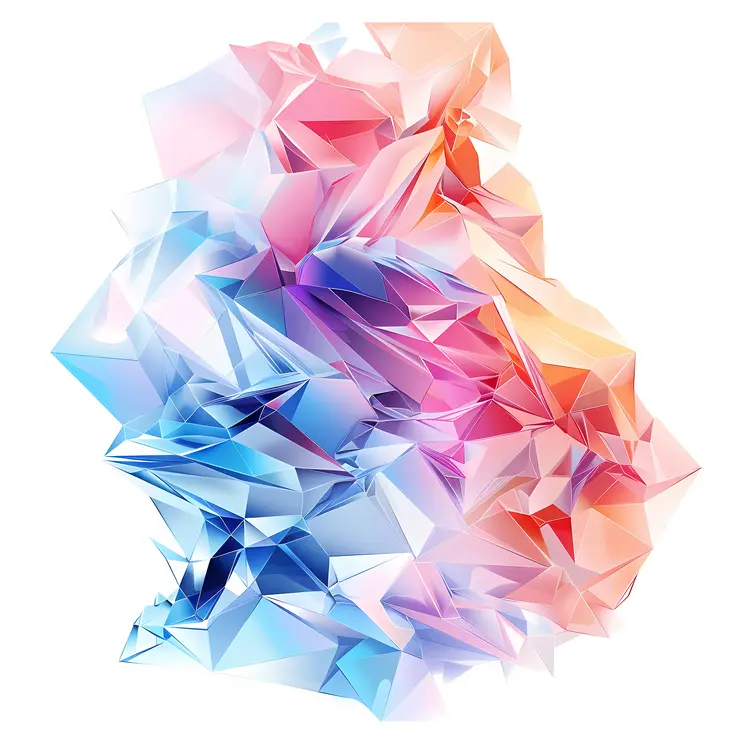 Colorful Geometric Crystals Abstract Background