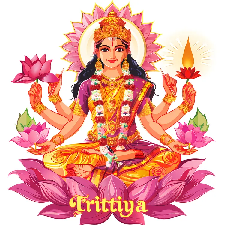 Goddess Illustration for Akshaya Tritiya